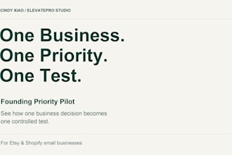 review your etsy or shopify business and identify what to test first