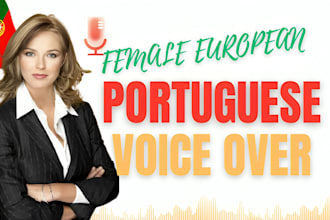 record natural european portuguese female voiceover for youtube video narration