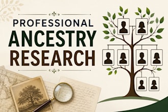 research your ancestry and create a professional family tree