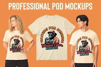 design professional etsy pod mockups for your shop