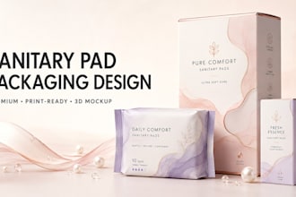 custom sanitary pad packaging design