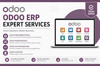 odoo implementation, odoo maintenance, odoo api integration and odoo support