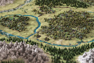 draw a detailed hand drawn fantasy map for your