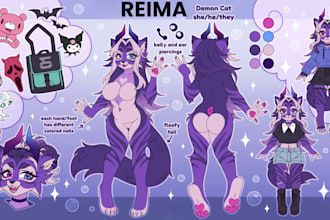 furry ref sheet reference sheet fursona ref sheet character design