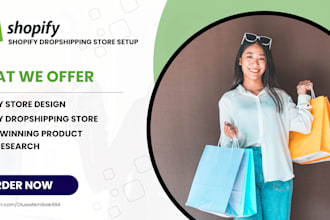 build shopify store design, shopify dropshipping store, shopify website