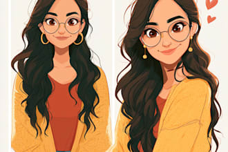draw custom digital art illustrations