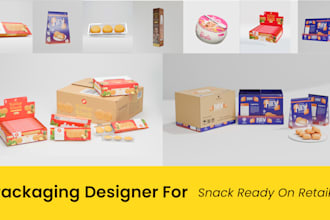design packaging for food and snack to ready in retail