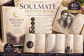 write a luxury personalized soulmate book with psychic love reading and portrait