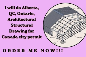 do alberta, qc, ontario, architectural structural drawing for canada city permit