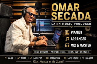 produce a professional latin pop or salsa track