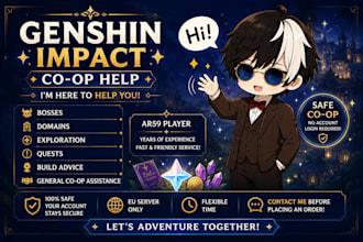 help you in genshin impact co op on eu server