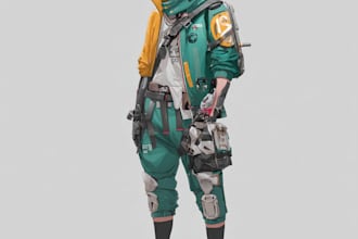create cyberpunk character art