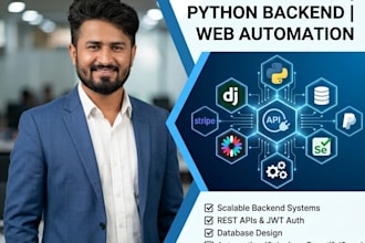develop django rest API, python backend and web automation