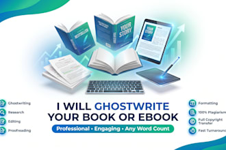 write nonfiction book or ebook as a professional ghostwriter