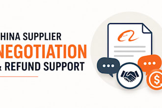 negotiate with your china supplier and help resolve refund and order disputes