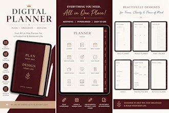 design custom printable and digital planner for you