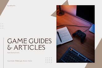 write a clear beginners guide for any game