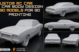 create 3d car modeling, rc car, mini vehicle, car part stl for 3d printing