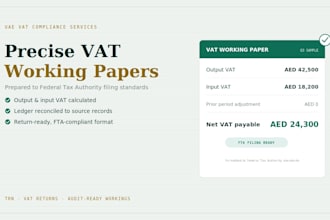prepare your uae vat working papers and file them with fta