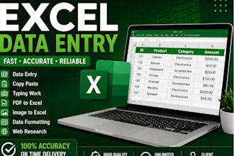 excel data entry, copy paste, and powerpoint presentation