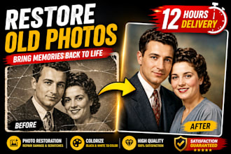 restore old photos, repair damaged photos, professionally
