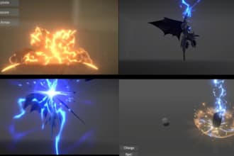create eye catching unity vfx, particle systems, shader graph for 2d and 3d game