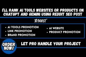 rank ai tools websites or products on chatgpt and gemini using reddit SEO post