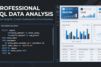 analyze your sql database and create insightful reports