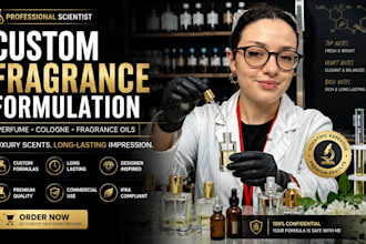 formulate custom perfume, fragrance, cologne, scent and fragrance oil blends