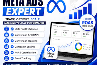 scale meta ads campaigns and install meta pixel with conversion tracking