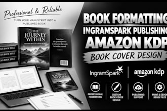 edit, format and cover design your manuscript  for ingramspark or kdp publishing