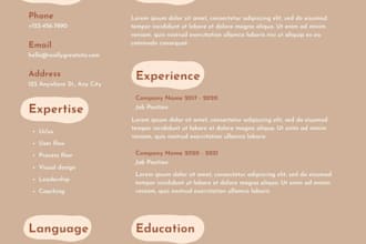 design a professional resume