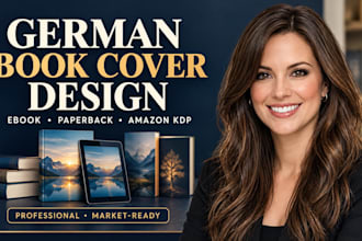 design germany book cover, ebook cover design, german amazon KDP book design