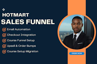 setup your hotmart course digital product checkout automation and sales funnel