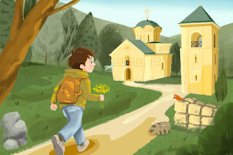 create a childrens book illustration
