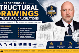 do architect civil and structural drawings and structural calculation florida