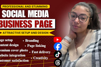 create and setup social media business accounts and facebook page professionally