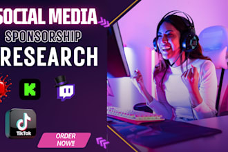 do sponsorship research and outreach for your social media