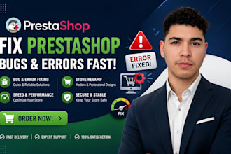 develop prestashop ecommerce online store prestashop website fix customization