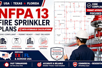 design texas florida nfpa 13 fire sprinkler plans with hydraulic calculations