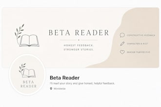 beta read your manuscript and provide honest feedback