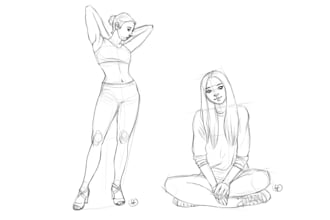 do simple full body sketch