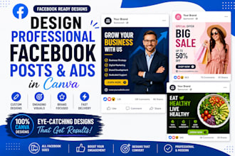 design professional facebook posts and ads in canva