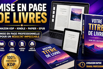 formatage ebooks formatage de livres formatage de livres de poche kindle et KDP