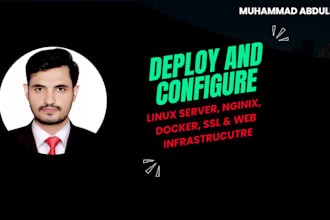 deploy linux servers, nginx, docker, SSL web infrastructure