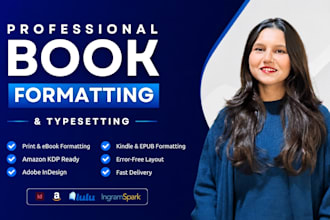 do book formatting and layout design for amazon KDP