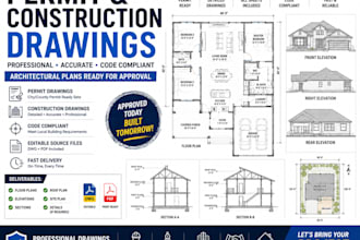 prepare permit drawings construction drawings building permit sets and autocad