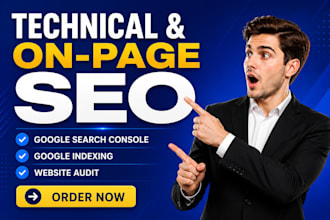 do complete on page and technical SEO, website audit, and fast indexing