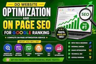 do website optimization and on page SEO for google ranking