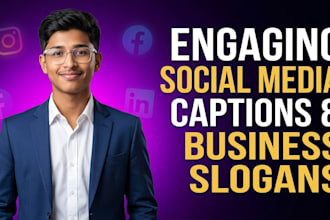 write engaging social media captions and business slogans